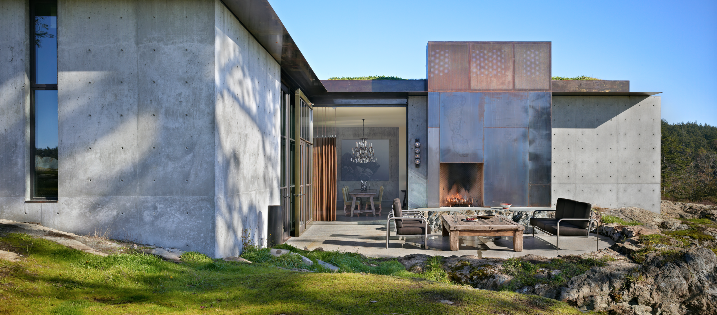 The Pierre residence, built by Dowbuilt on Lopez Island in Washington