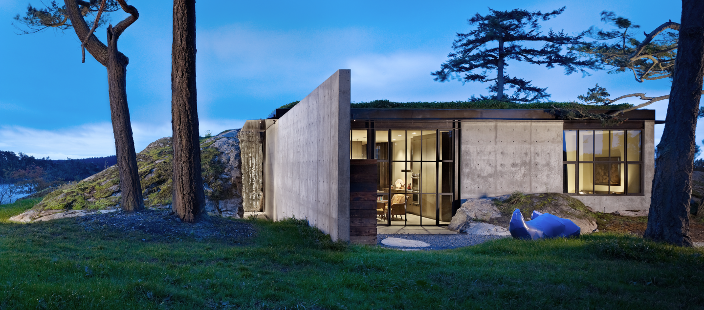 The Pierre residence, built by Dowbuilt on Lopez Island in Washington