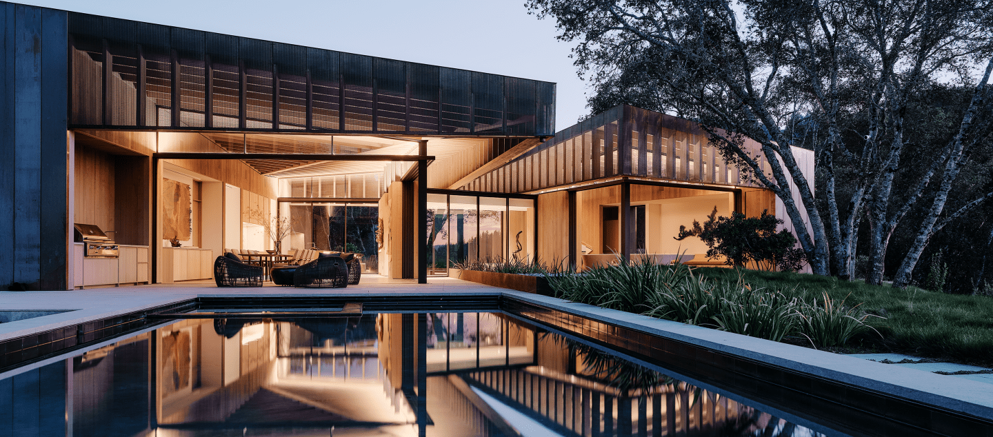Madrone Ridge residence, built by Dowbuilt in California